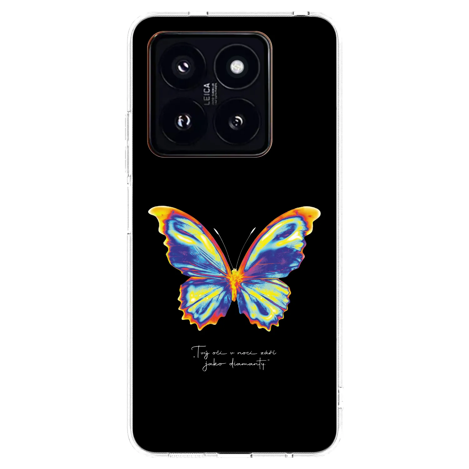 Picasee silikonska prozirna maskica za Xiaomi 14 Pro - Diamanty Black