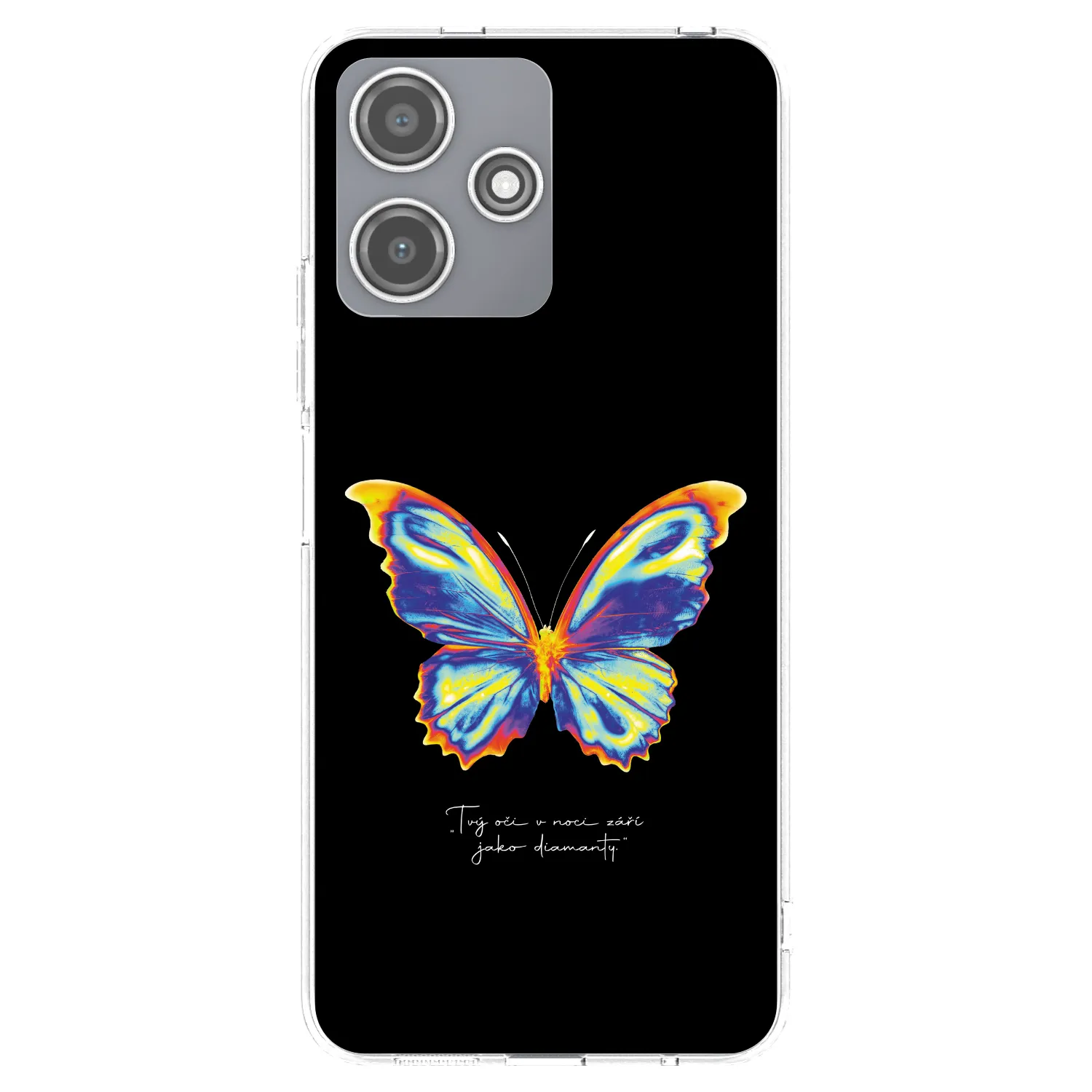 Picasee silikonska prozirna maskica za Xiaomi Redmi 12 5G - Diamanty Black