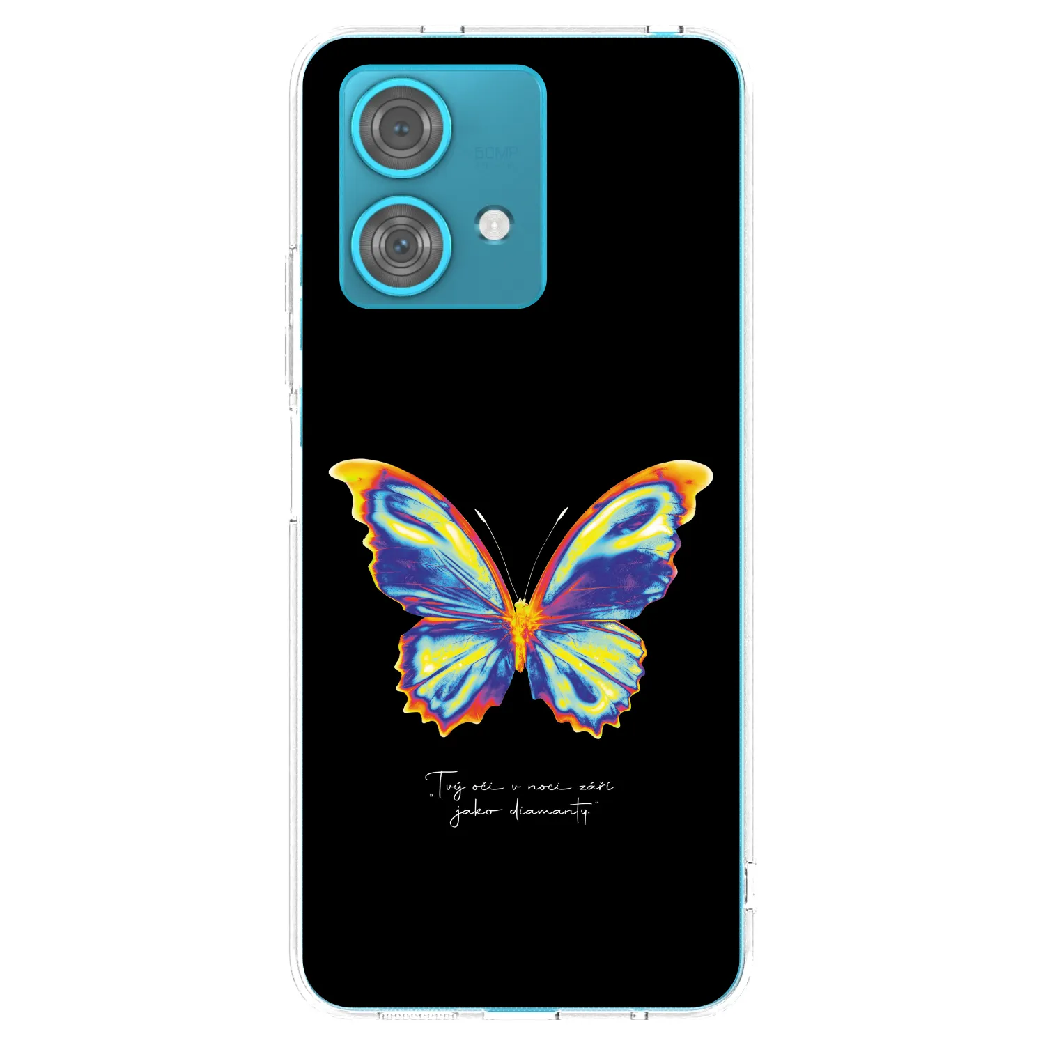 Picasee silikonska prozirna maskica za Motorola Edge 40 Neo - Diamanty Black