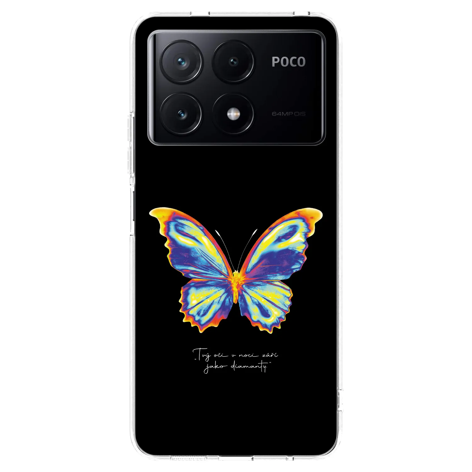 Picasee silikonska prozirna maskica za Xiaomi Poco X6 Pro - Diamanty Black