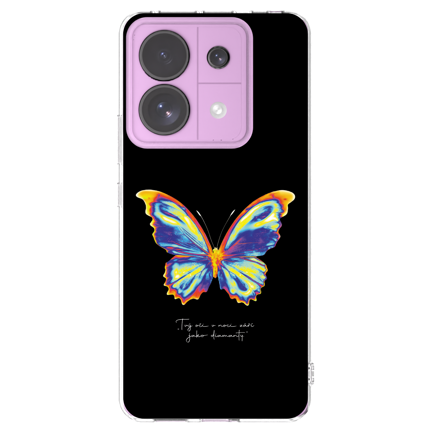 Picasee silikonska prozirna maskica za Xiaomi Redmi Note 13 Pro 5G - Diamanty Black