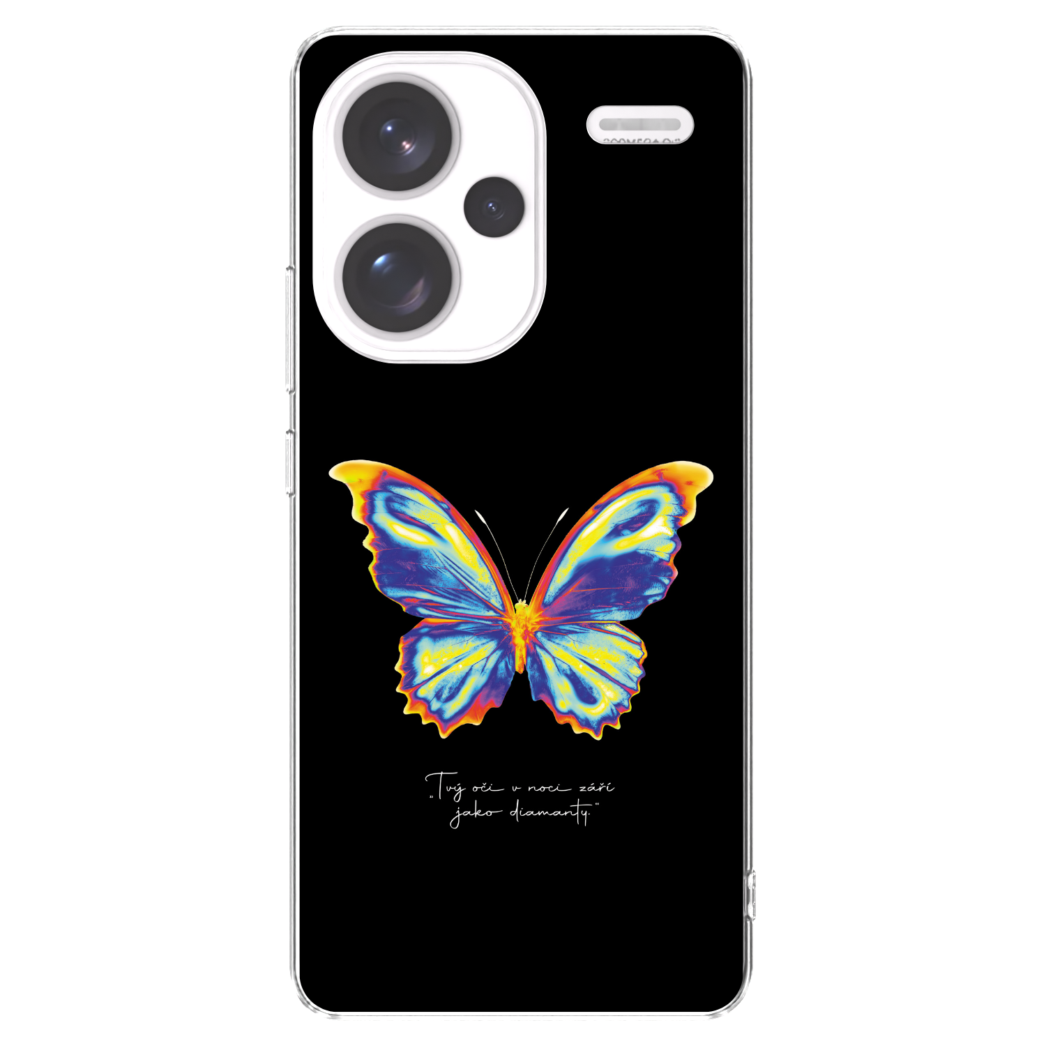 Picasee silikonska prozirna maskica za Xiaomi Redmi Note 13 Pro+ 5G - Diamanty Black