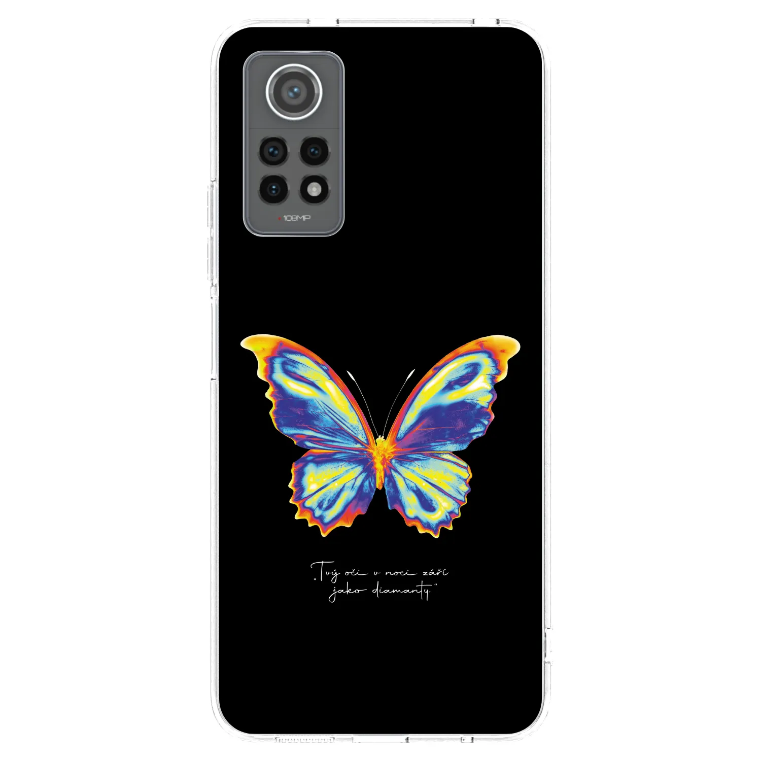 Picasee silikonska prozirna maskica za Xiaomi Redmi Note 12 Pro 4G - Diamanty Black