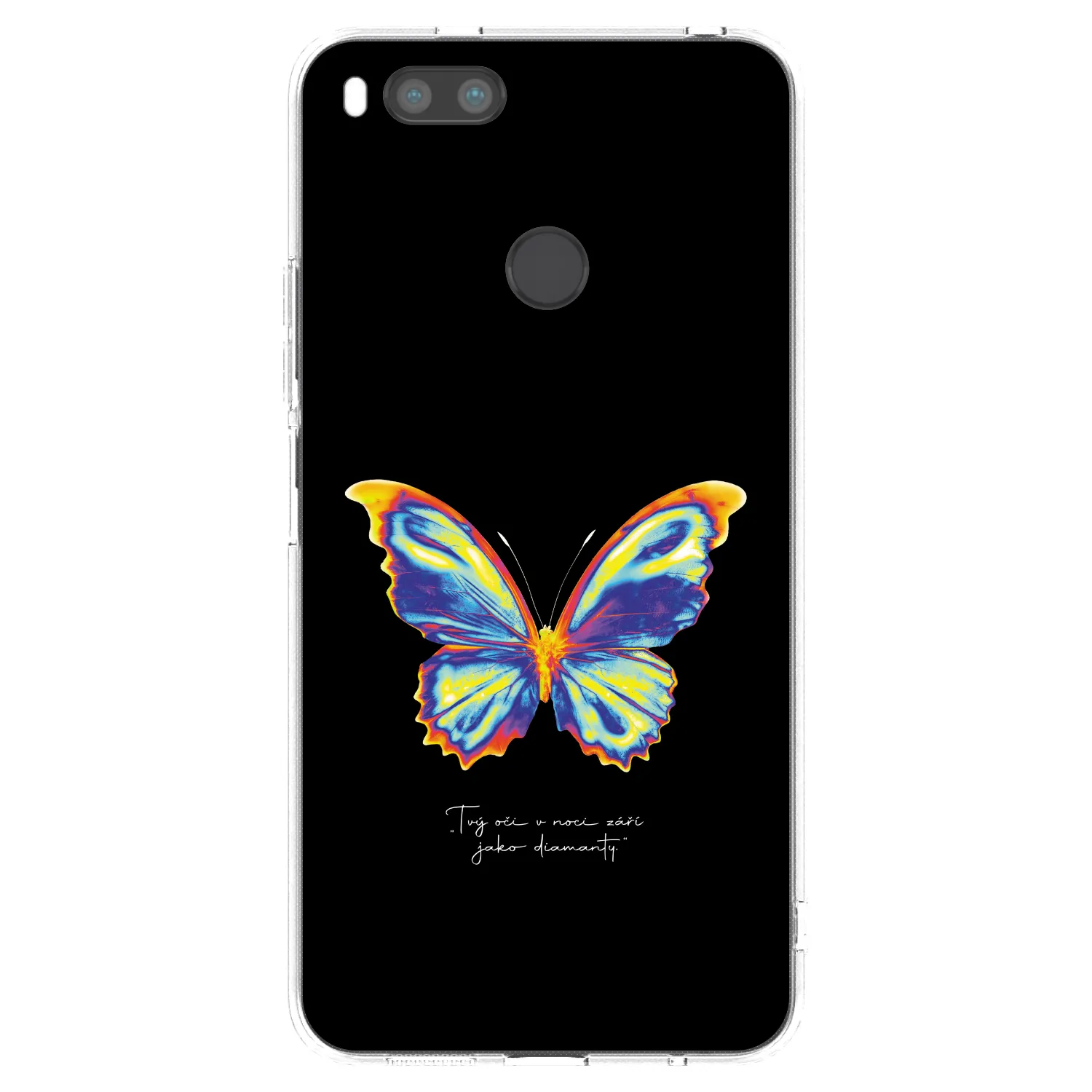 Picasee silikonska prozirna maskica za Xiaomi Mi A1 Global - Diamanty Black