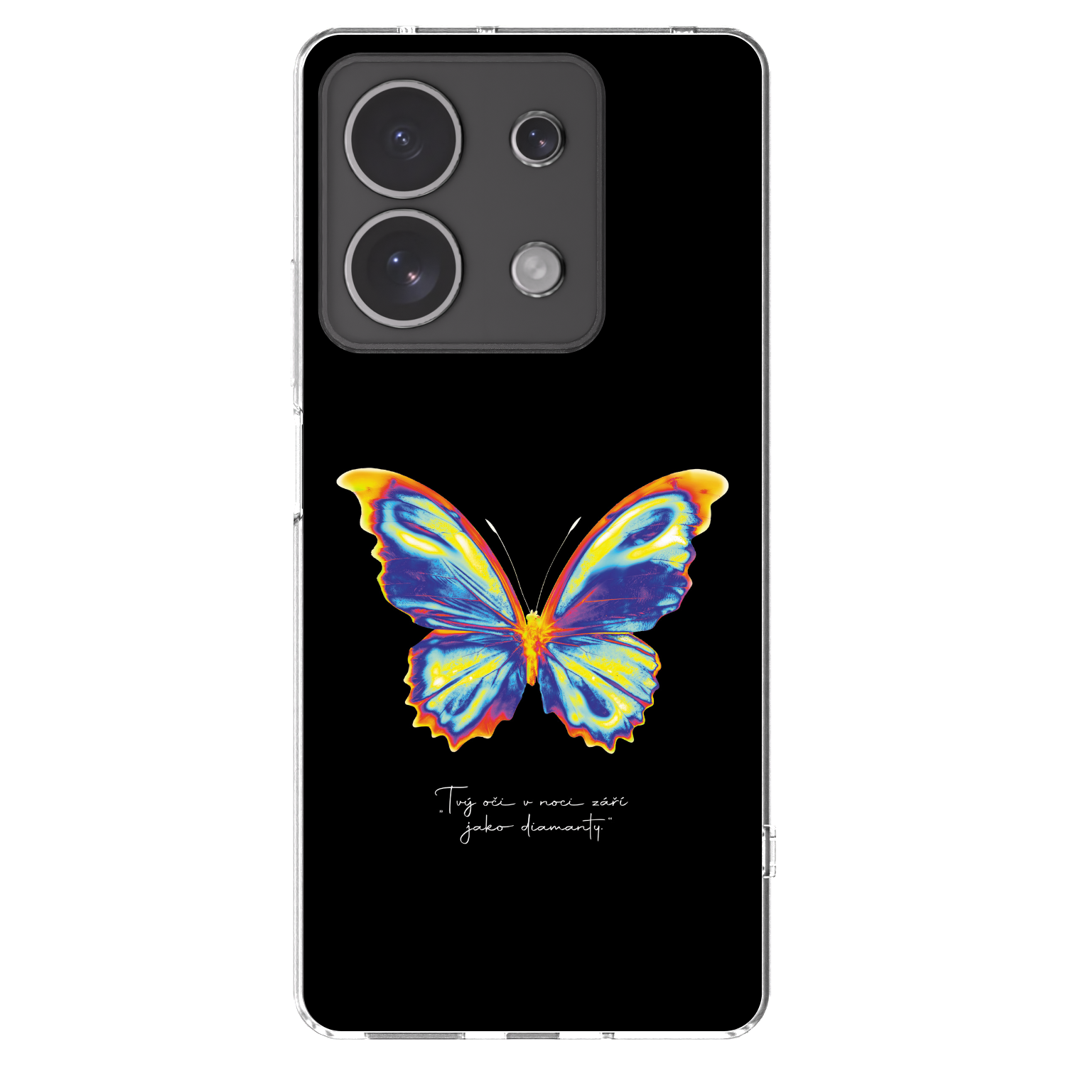 Picasee silikonska prozirna maskica za Xiaomi Redmi Note 13 4G - Diamanty Black