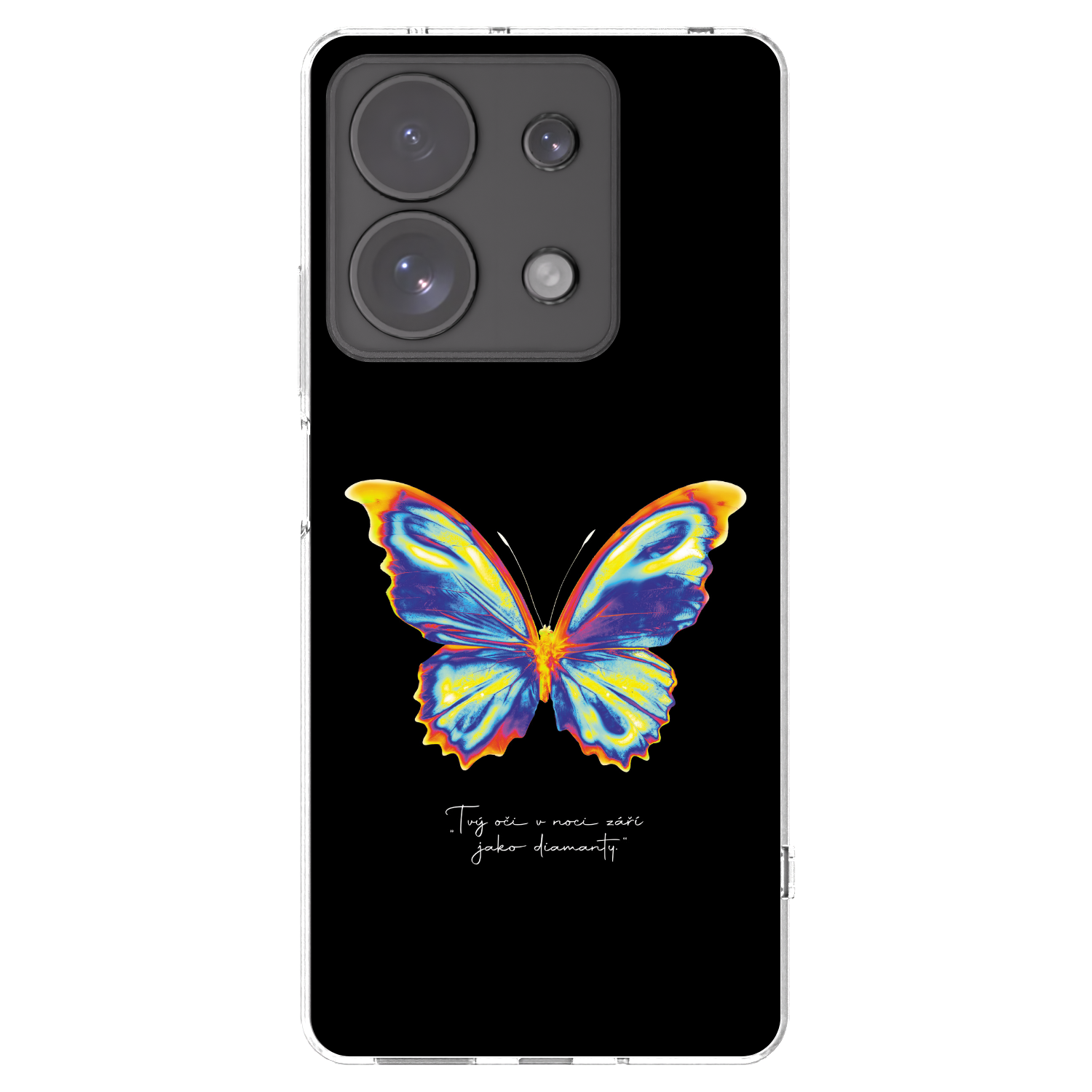 Picasee silikonska prozirna maskica za Xiaomi Redmi Note 13 Pro 4G - Diamanty Black
