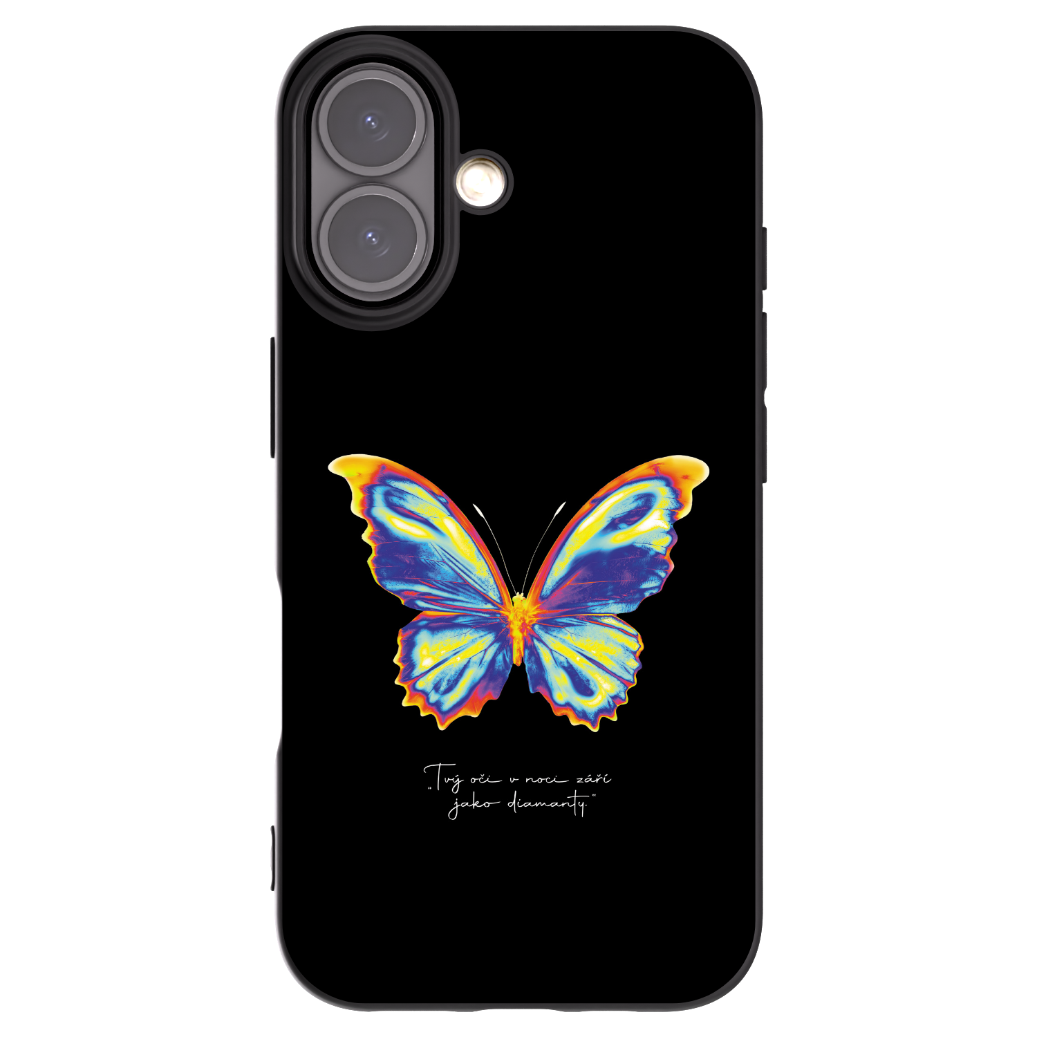 Picasee crna silikonska maskica za Apple iPhone 16 - Diamanty Black