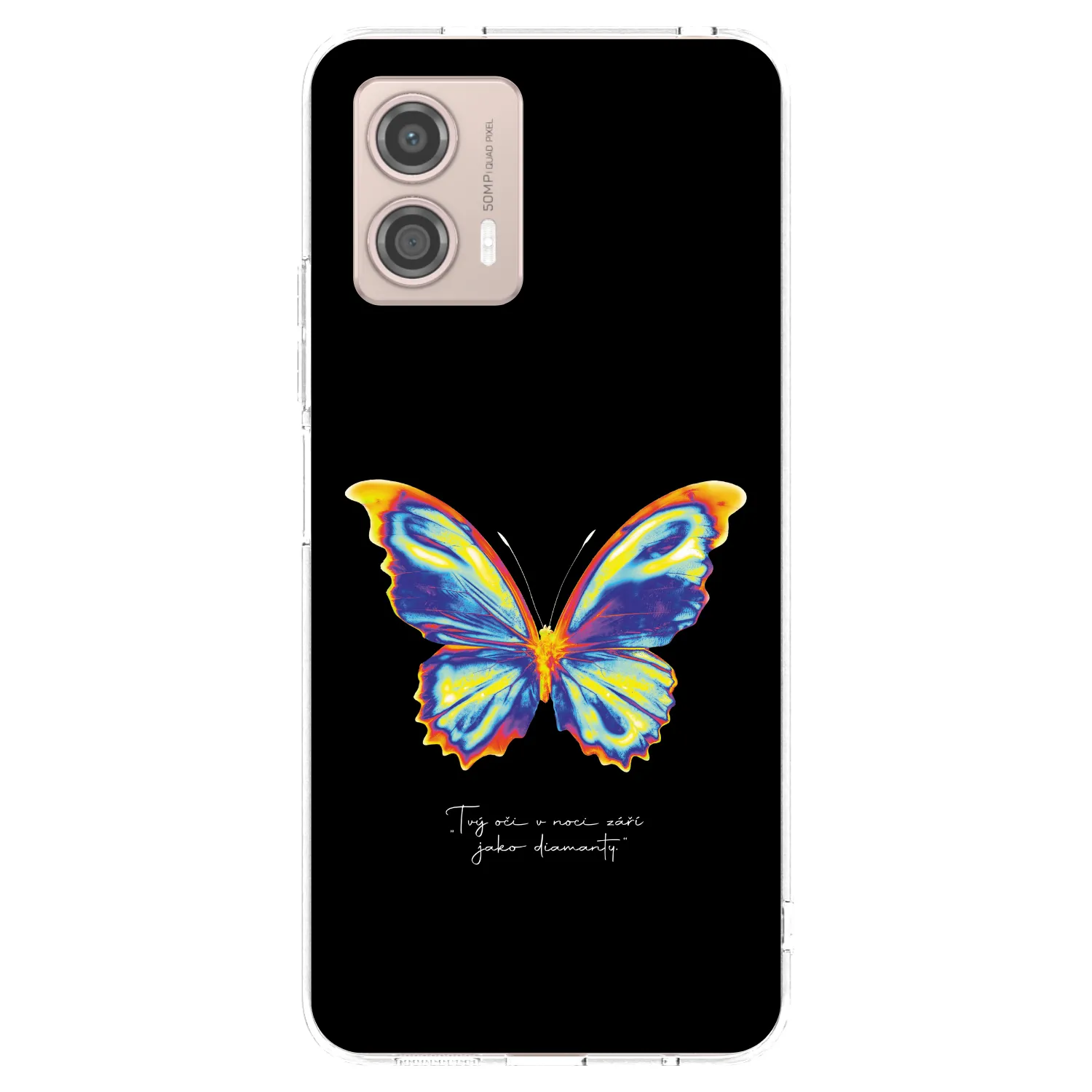 Picasee silikonska prozirna maskica za Motorola Moto G53 5G - Diamanty Black