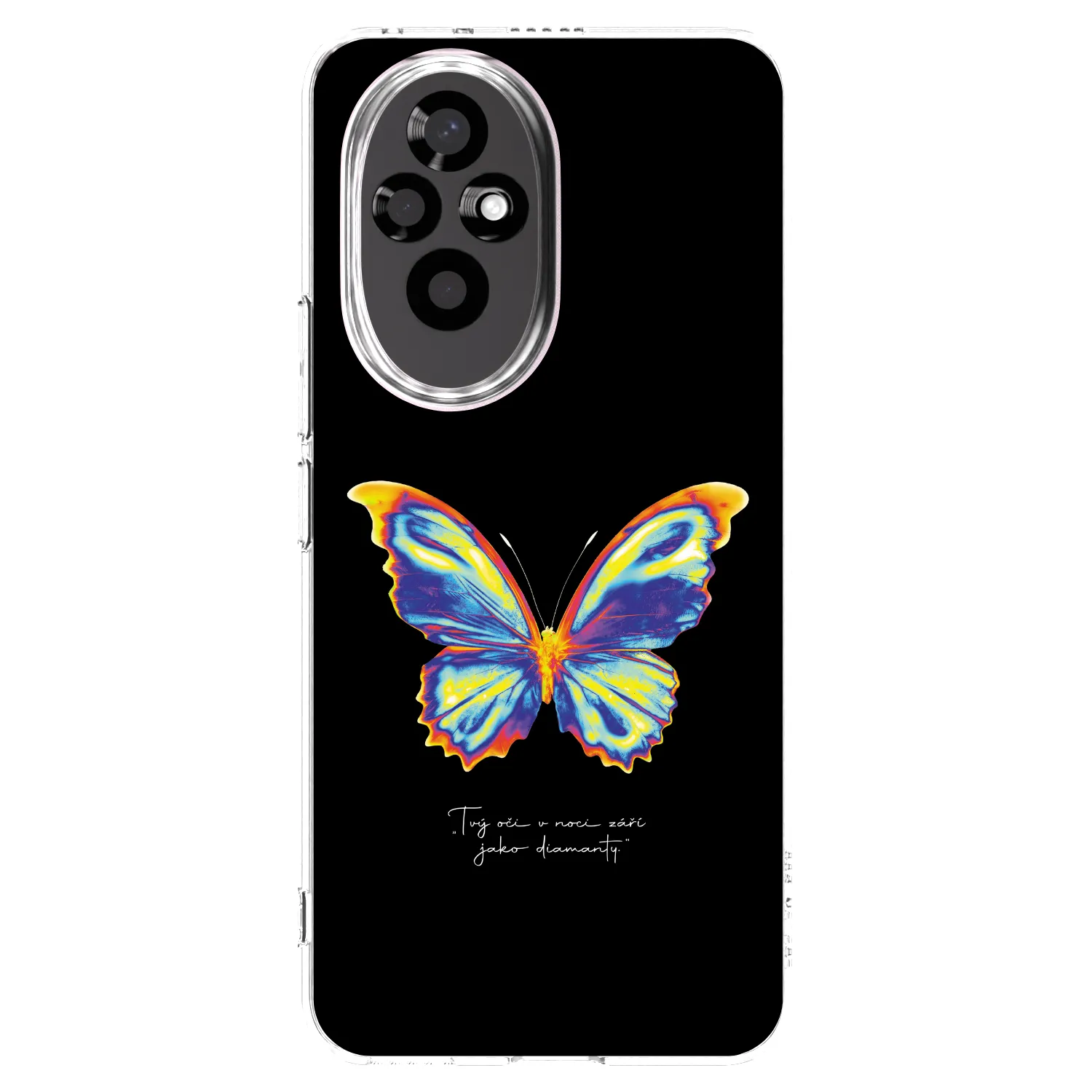 Picasee silikonska prozirna maskica za Honor 200 5G - Diamanty Black