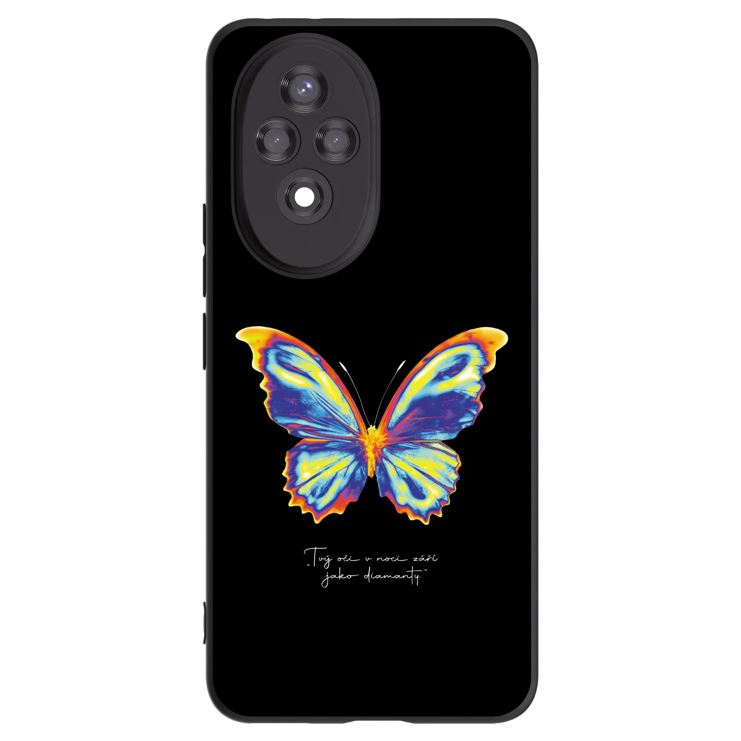 Picasee crna silikonska maskica za Honor 200 Pro 5G - Diamanty Black