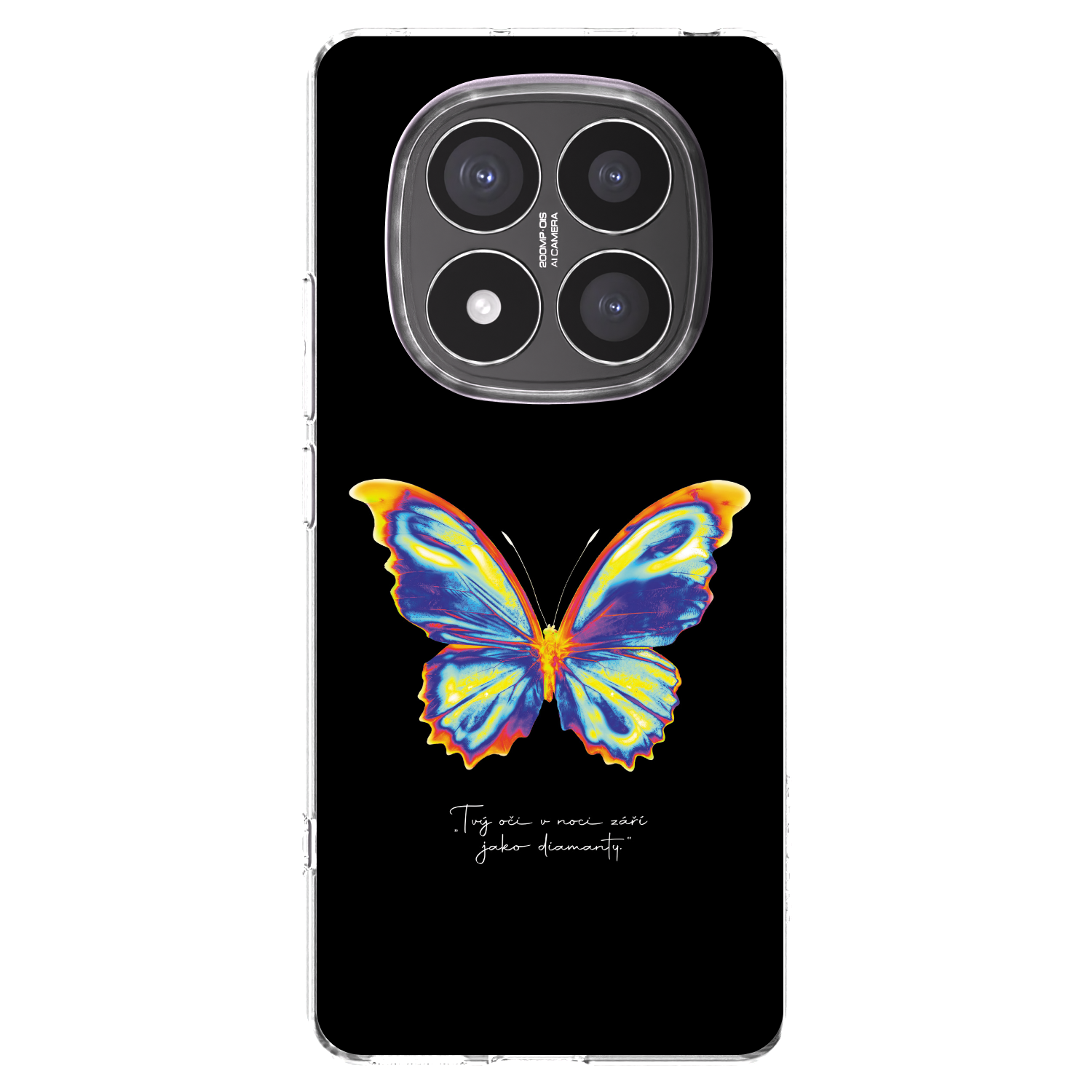Picasee silikonska prozirna maskica za Xiaomi Redmi Note 14 Pro+ 5G - Diamanty Black
