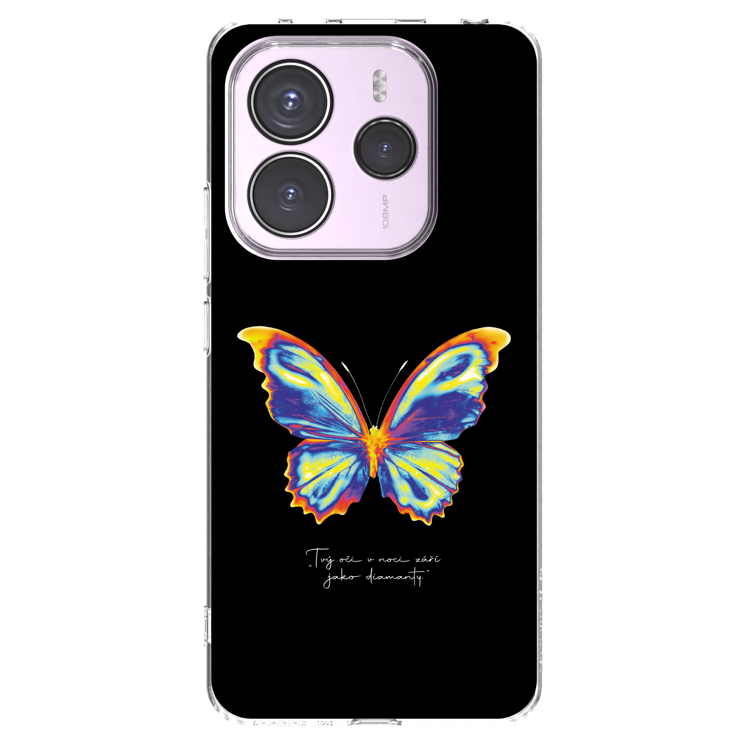 Picasee silikonska prozirna maskica za Xiaomi Redmi Note 14 5G - Diamanty Black