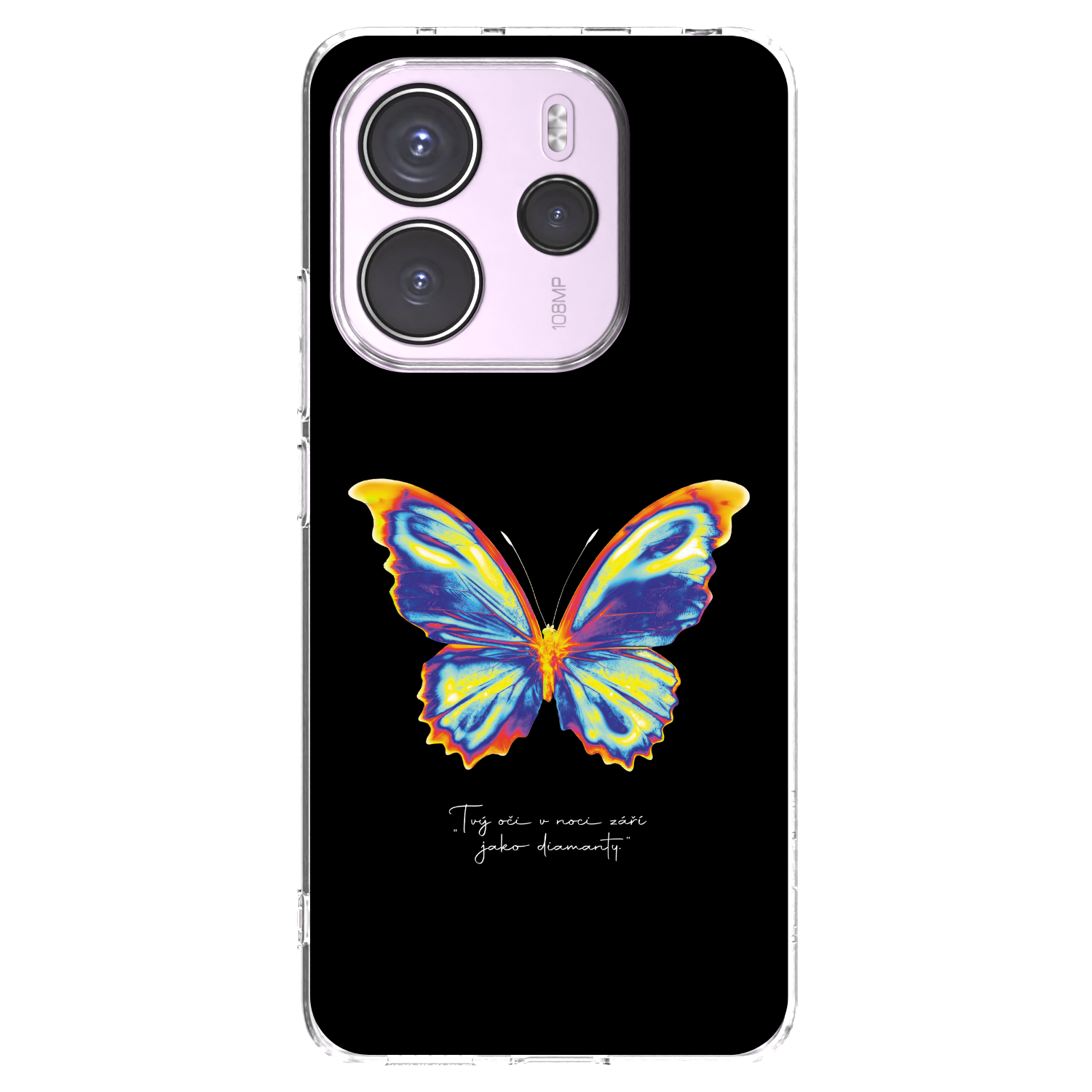 Picasee silikonska prozirna maskica za Xiaomi Redmi Note 14 4G - Diamanty Black