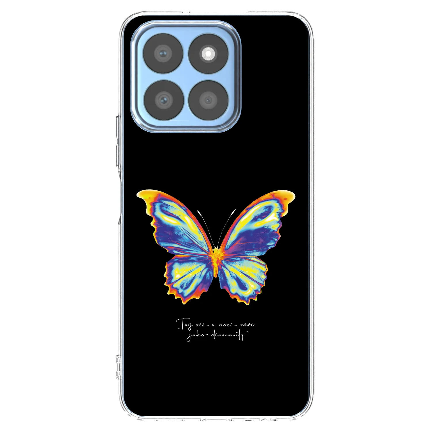 Picasee silikonska prozirna maskica za Honor X8c - Diamanty Black