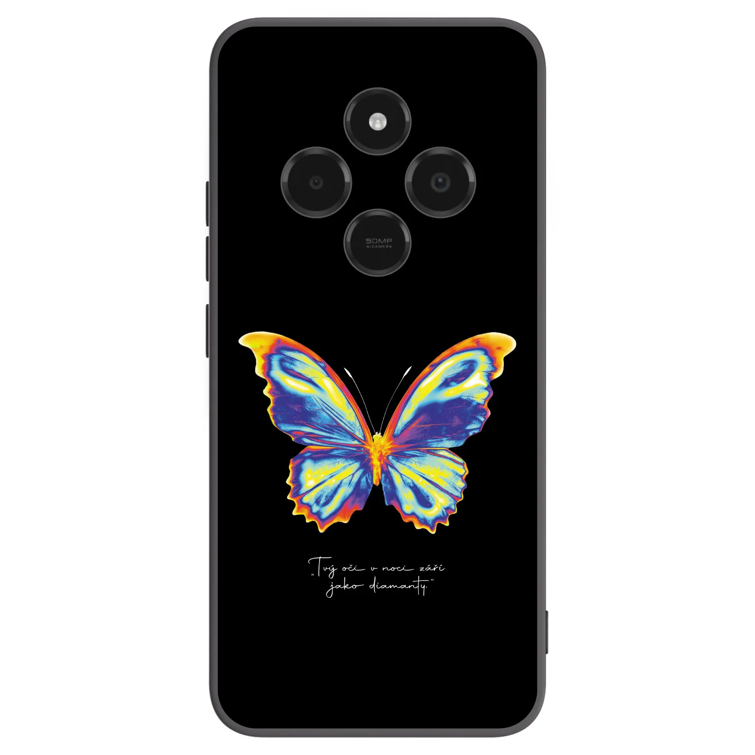 Picasee crna silikonska maskica za Xiaomi Poco C75 - Diamanty Black