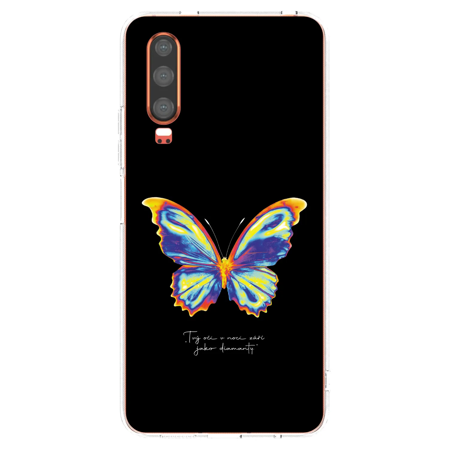 Picasee silikonska prozirna maskica za Huawei P30 - Diamanty Black