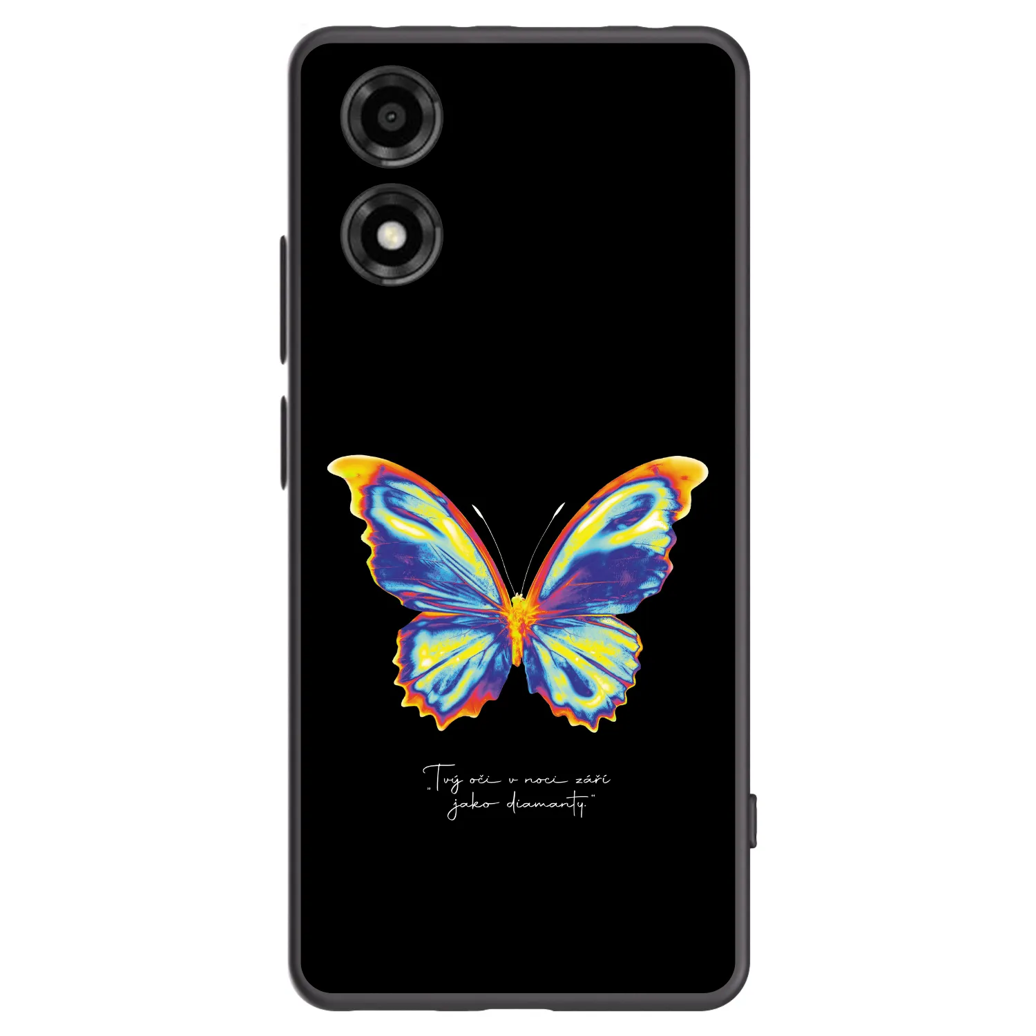 Picasee crna silikonska maskica za Motorola Moto E14 - Diamanty Black
