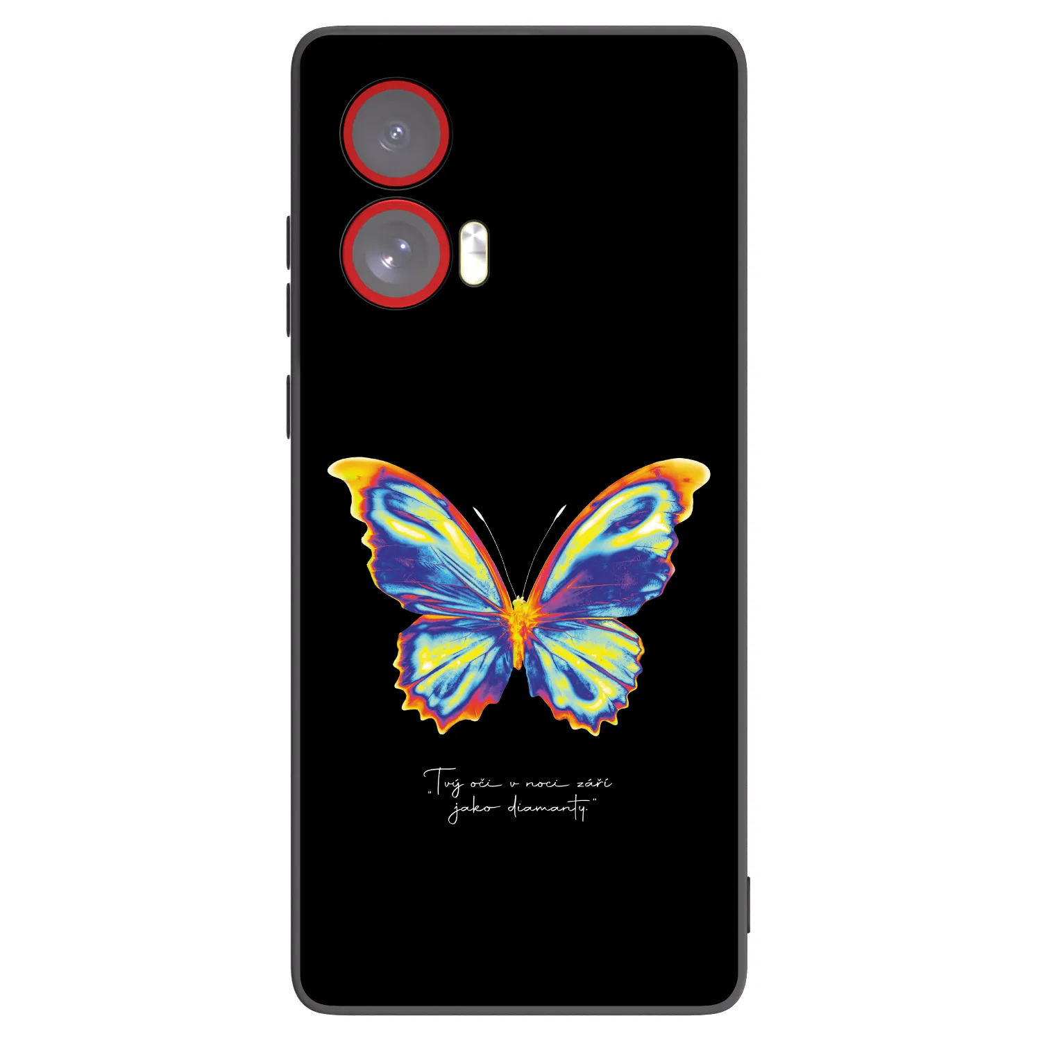Picasee crna silikonska maskica za Motorola Edge 50 Fusion - Diamanty Black