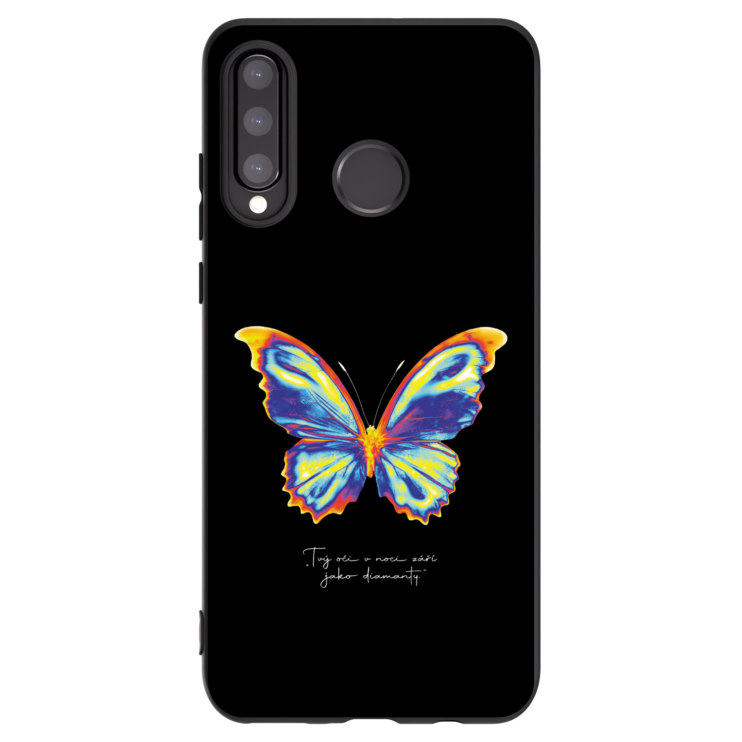 Picasee crna silikonska maskica za Huawei P30 Lite - Diamanty Black