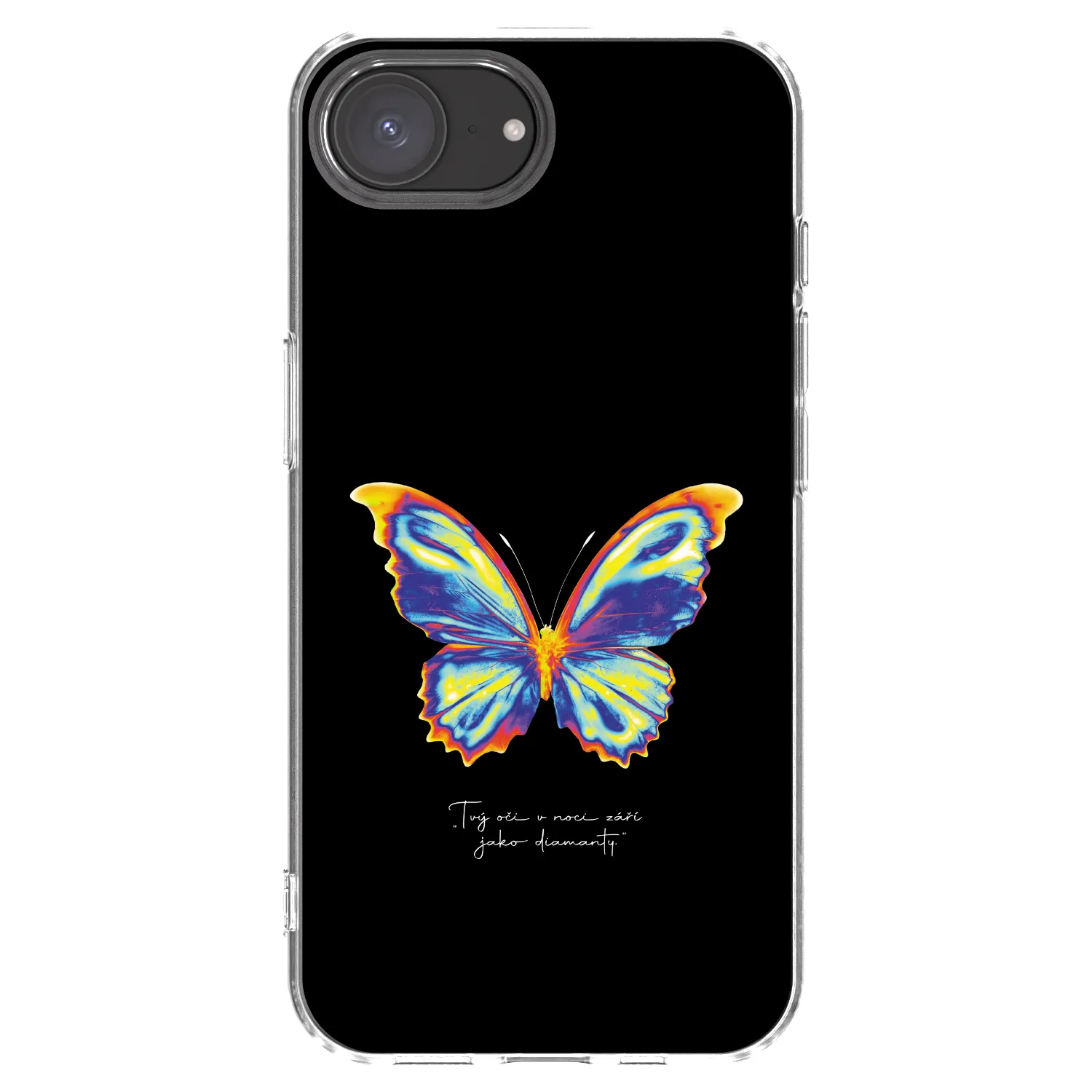 Picasee silikonska prozirna maskica za Apple iPhone 17e - Diamanty Black