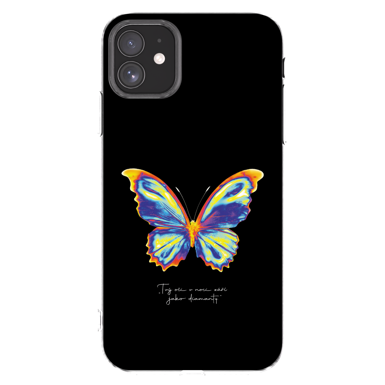 Picasee silikonska prozirna maskica za Apple iPhone 11 - Diamanty Black