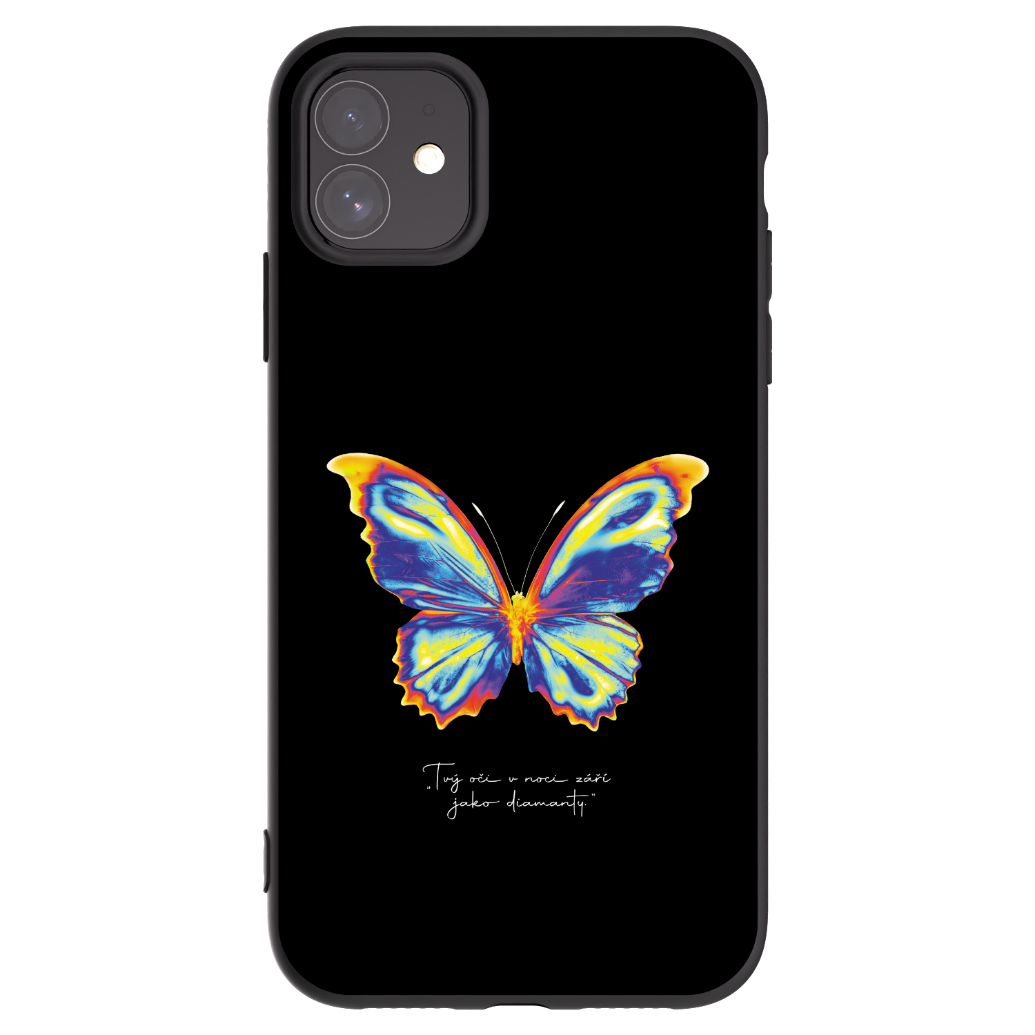 Picasee crna silikonska maskica za Apple iPhone 11 - Diamanty Black