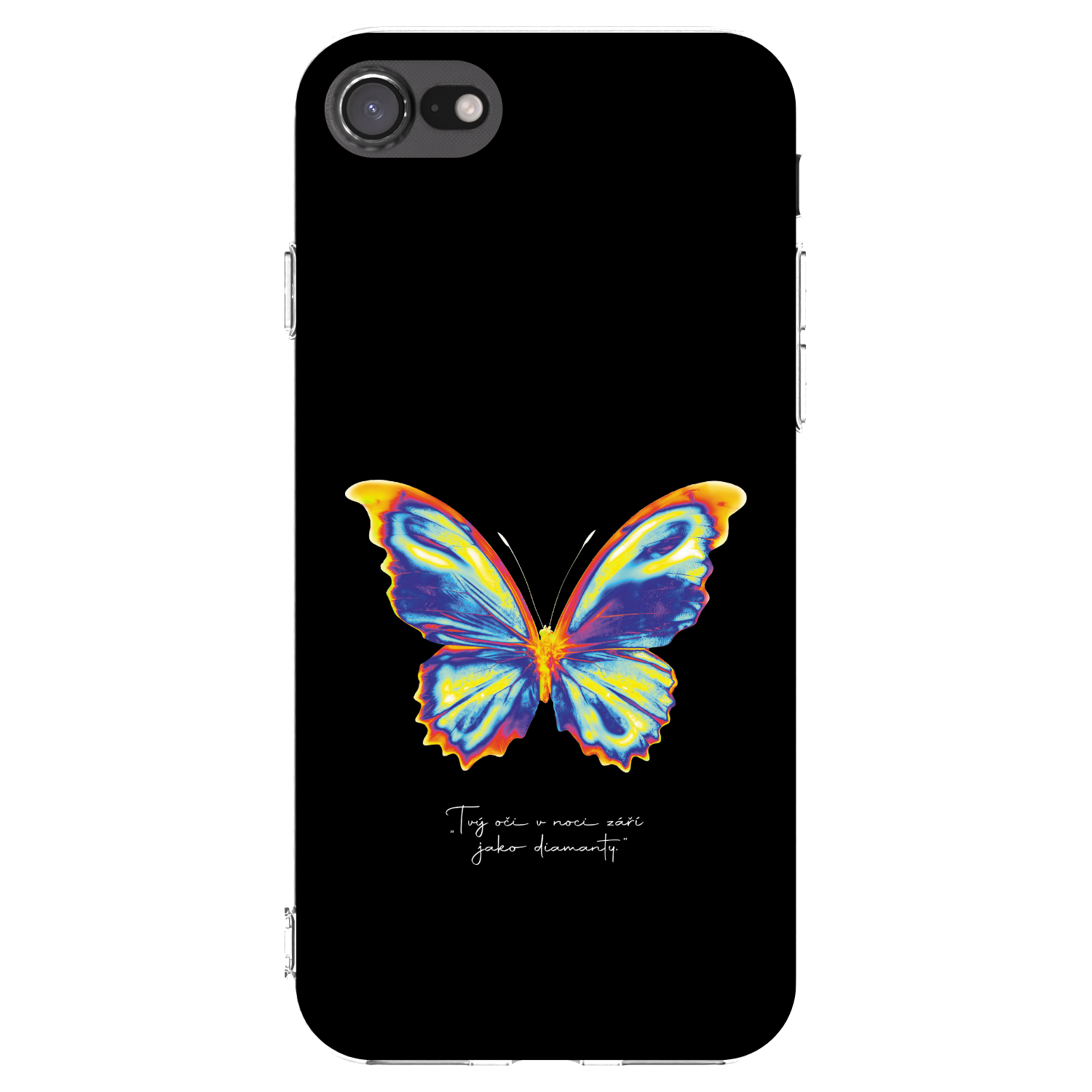 Picasee silikonska prozirna maskica za Apple iPhone 8 - Diamanty Black