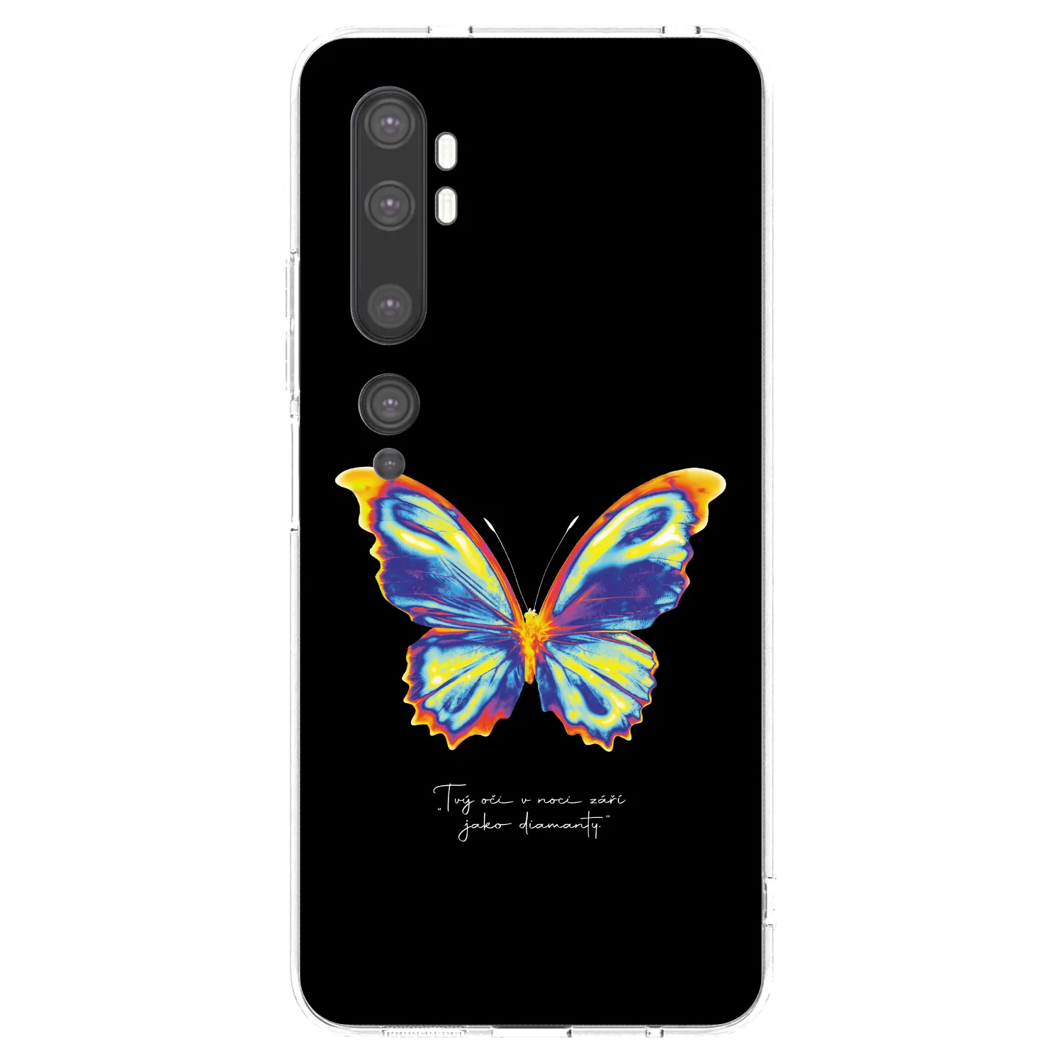 Picasee silikonska prozirna maskica za Xiaomi Mi Note 10 (Pro) - Diamanty Black