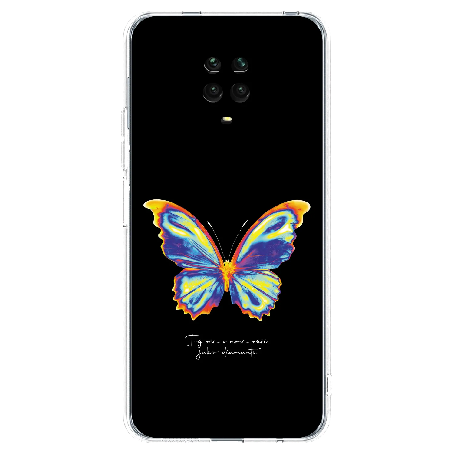 Picasee silikonska prozirna maskica za Xiaomi Redmi Note 9 Pro - Diamanty Black