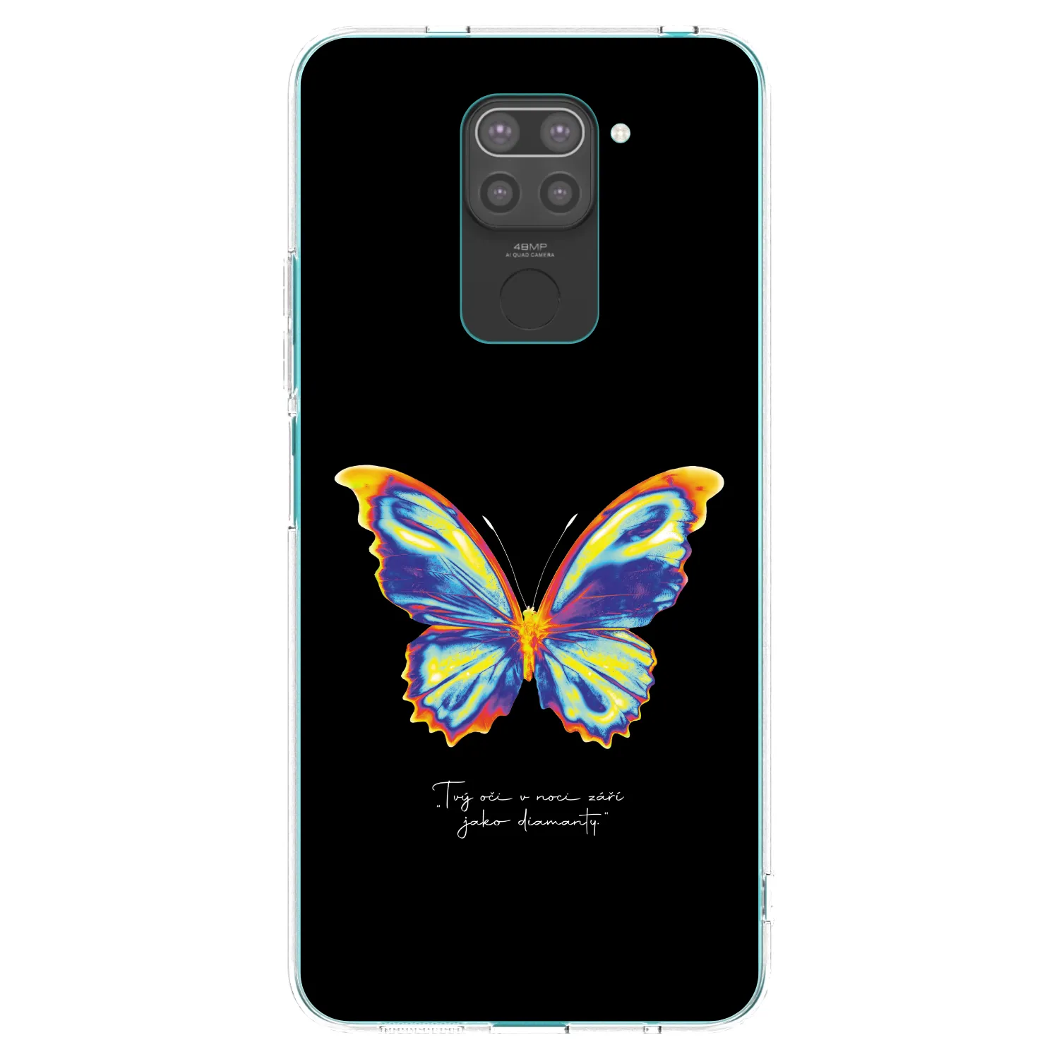 Picasee crna silikonska maskica za Xiaomi Redmi Note 9 - Diamanty Black