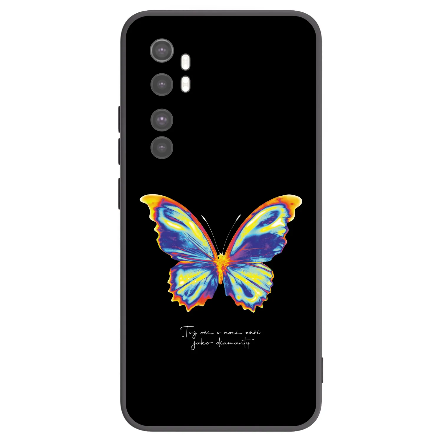 Picasee crna silikonska maskica za Xiaomi Mi Note 10 Lite - Diamanty Black