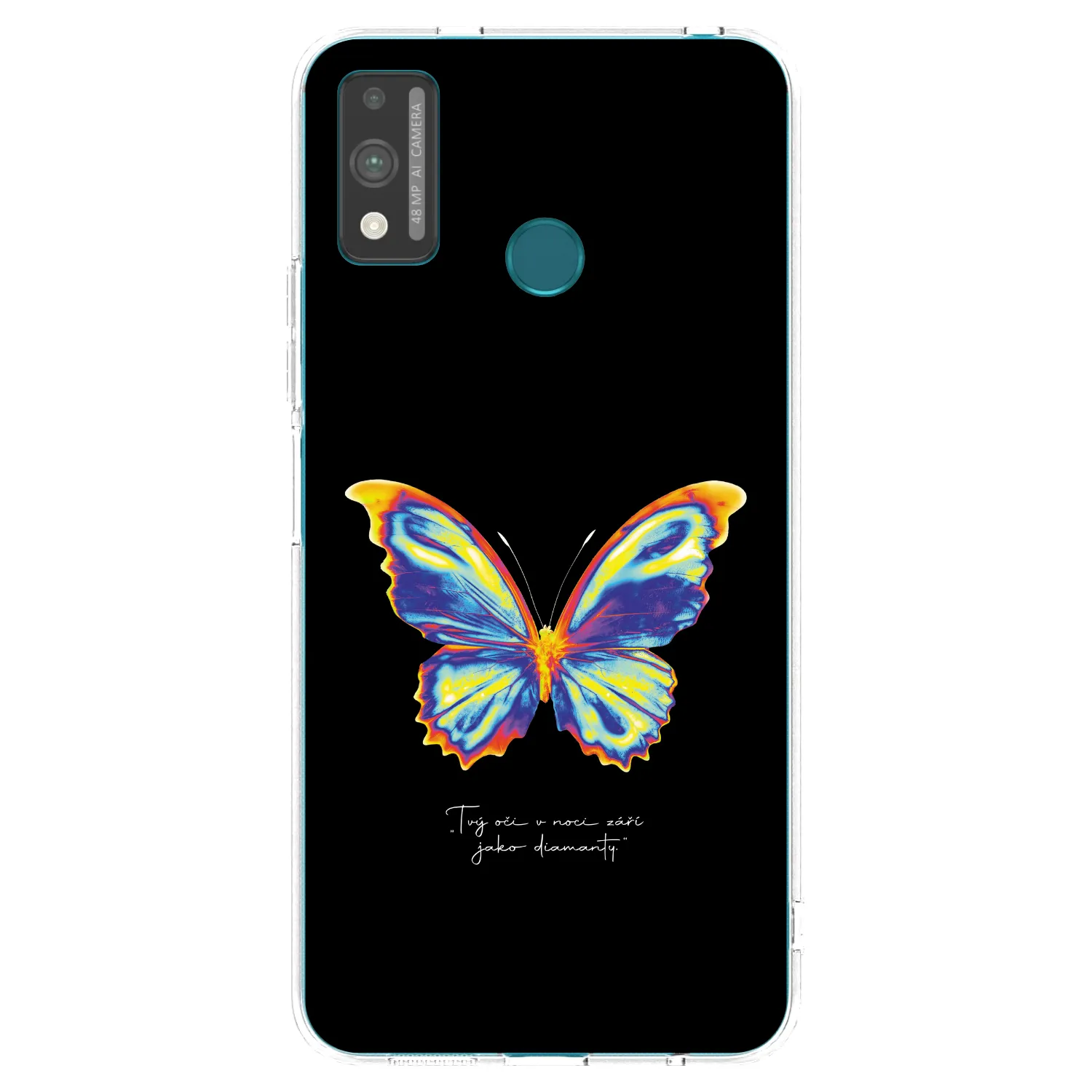 Picasee silikonska prozirna maskica za Honor 9X Lite - Diamanty Black
