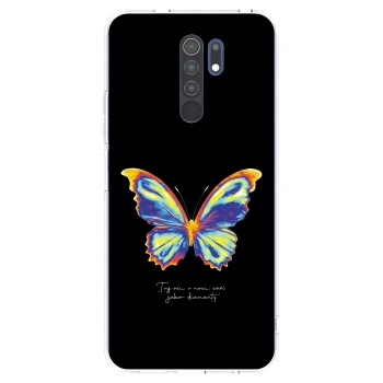 Picasee silikonska prozirna maskica za Xiaomi Redmi 9 - Diamanty Black
