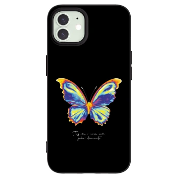 Picasee crna silikonska maskica za Apple iPhone 12 - Diamanty Black