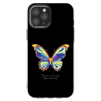 Picasee silikonska prozirna maskica za Apple iPhone 12 Pro Max - Diamanty Black