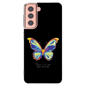 Picasee silikonska prozirna maskica za Samsung Galaxy S21 5G G991B - Diamanty Black