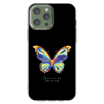 Picasee silikonska prozirna maskica za Apple iPhone 13 Pro Max - Diamanty Black
