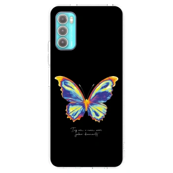 Picasee silikonska prozirna maskica za Motorola Moto G60 - Diamanty Black