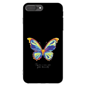 Picasee silikonska prozirna maskica za Apple iPhone 7 Plus - Diamanty Black