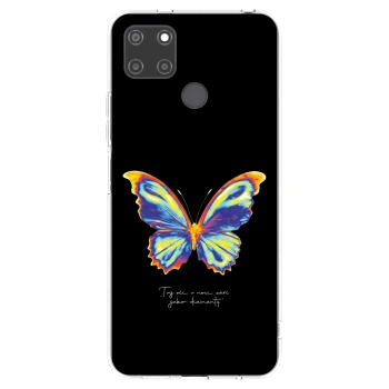 Picasee silikonska prozirna maskica za Realme C21Y - Diamanty Black
