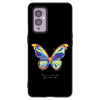 Picasee crna silikonska maskica za OnePlus 9 - Diamanty Black
