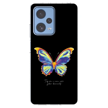 Picasee silikonska prozirna maskica za Xiaomi Redmi Note 12 Pro 5G - Diamanty Black