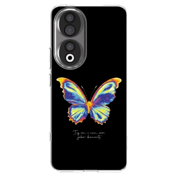Picasee silikonska prozirna maskica za Honor 90 5G - Diamanty Black