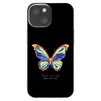 Picasee silikonska prozirna maskica za Apple iPhone 15 - Diamanty Black
