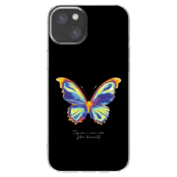 Picasee silikonska prozirna maskica za Apple iPhone 15 Plus - Diamanty Black