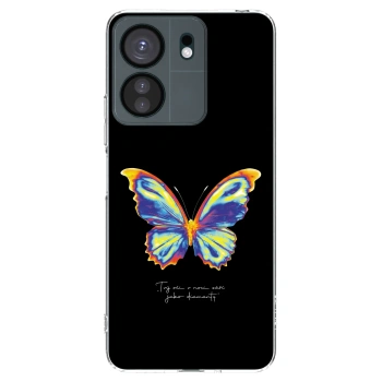 Picasee silikonska prozirna maskica za Xiaomi Redmi 13C 4G - Diamanty Black