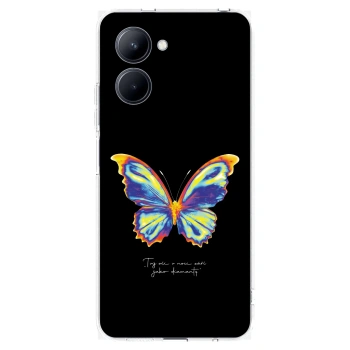 Picasee silikonska prozirna maskica za Realme C33 (2023) - Diamanty Black