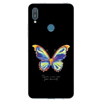Picasee silikonska prozirna maskica za Huawei Y7 2019 - Diamanty Black