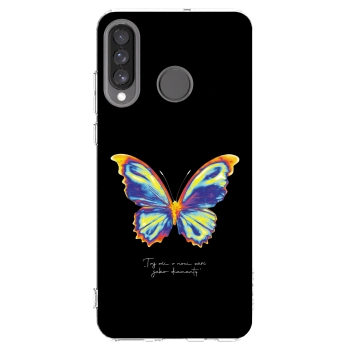 Picasee silikonska prozirna maskica za Huawei P30 Lite - Diamanty Black