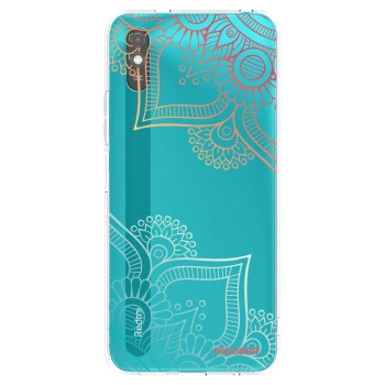 Picasee crna silikonska maskica za Xiaomi Redmi 9A - Flowers pattern
